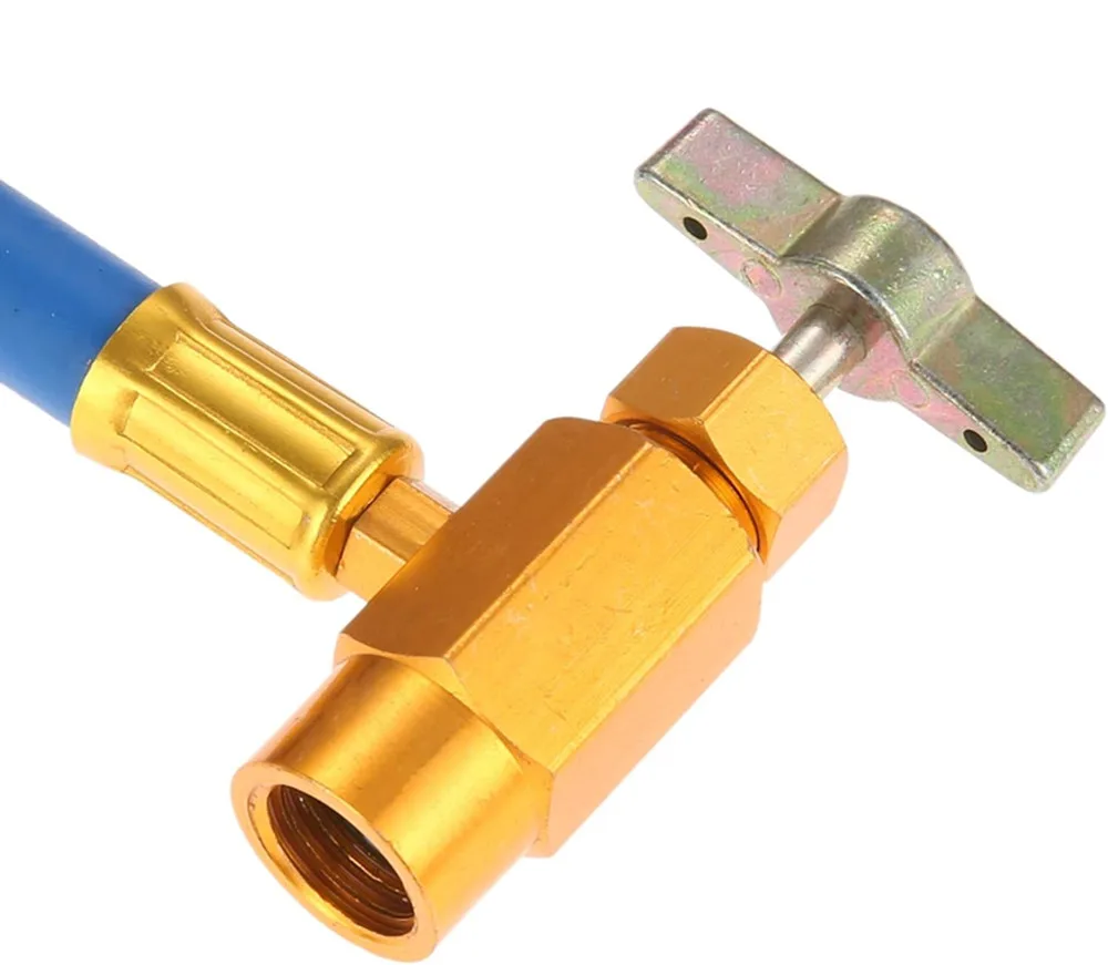 Freon R134A Auto Car Quick Coupler Connector Adapters Air Conditioning Refrigerant Adjustable Low Pressure AC Gauge