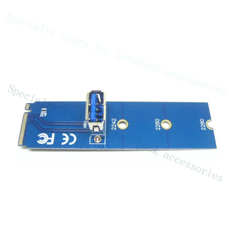 Adaptador Conversor A+ NGFF M.2 para USB 3.0, Placa de Expansão GPU Riser para Mineração, Azul