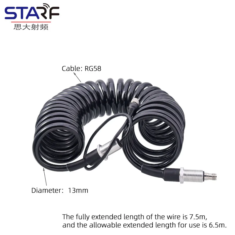 Beidou GNSS Global Satellite Positioning Forklift Antenna Feedline TNC Orbital TNC Mother RG58 Extended Spring