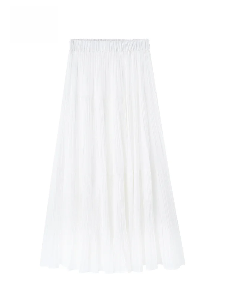 

Юбка миди GOFAR с высокой талией, А-силуэт, цветная, женская, летняя, новая, стройнящая, универсальная, фасон «зонтик»