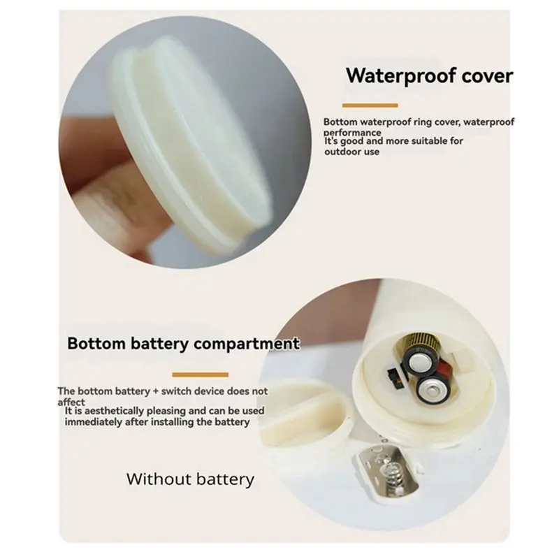 ~A61Z 12Pcs Flicking LED Candles Outdoor Electric Candle For Dining Tables Fireplace With Remote