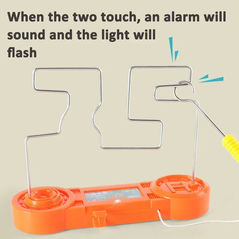 Juguete de choque eléctrico de colisión para niños, laberinto táctil eléctrico educativo, juegos de fiesta, juego divertido, juguetes de experimentos de ciencia para niños, regalo