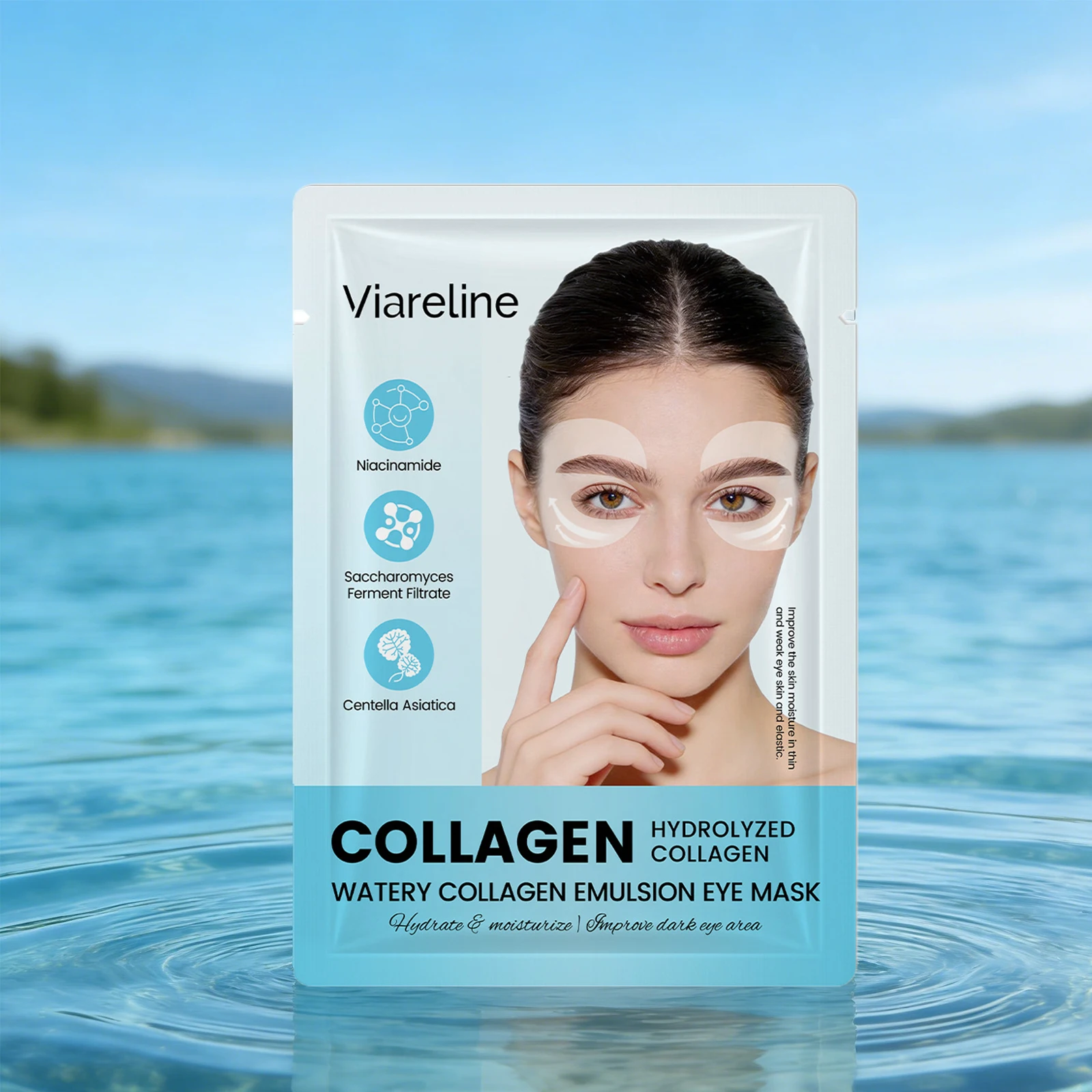 Collagen Moisturizing Eye Mask Firming Lifting Reduce Dark Circles Anti Puffiness Nicotinamide Centella Asiatica Eye Care Mask