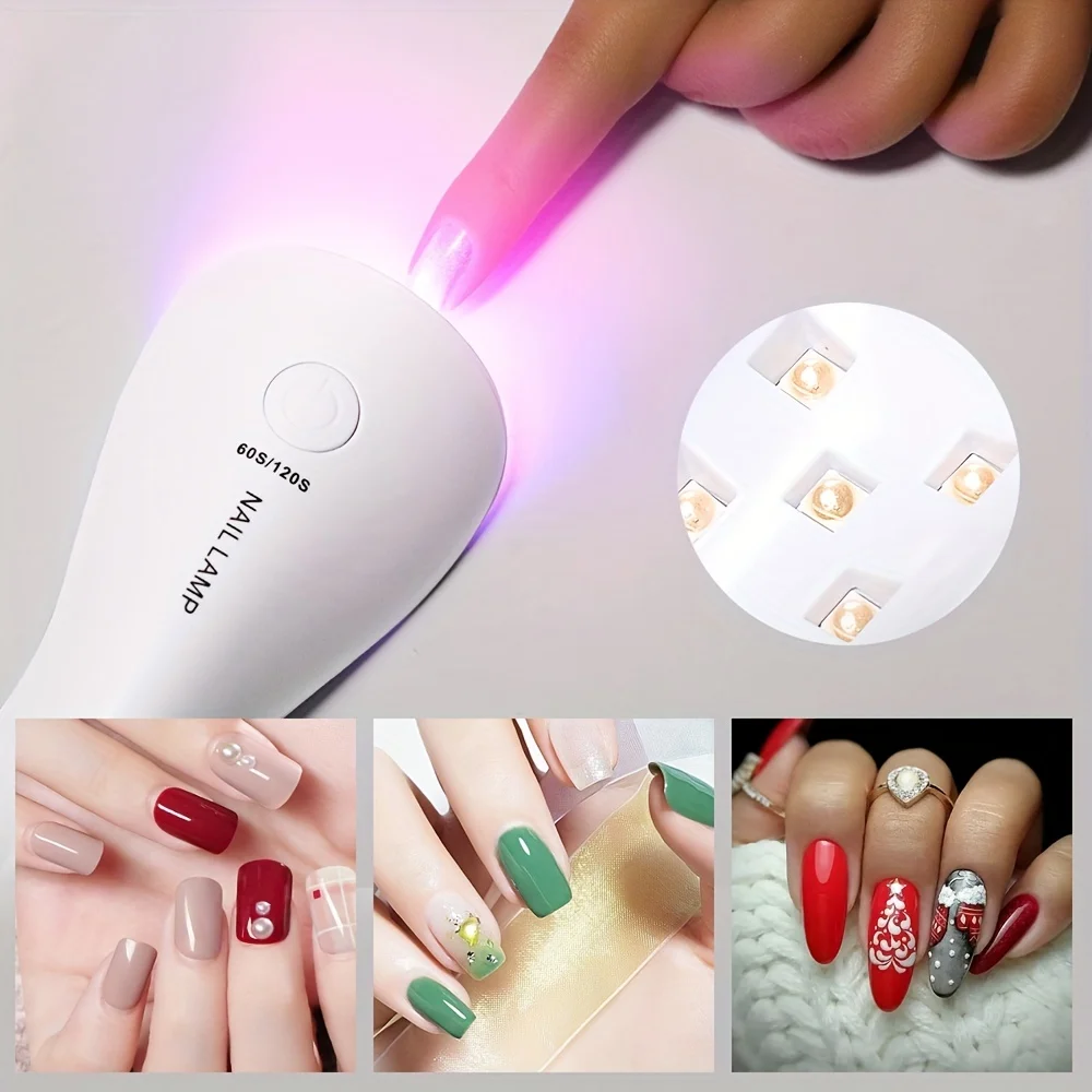 LULAA يده مجفف الأظافر UV LED مصباح ل هلام البولندية الأظافر تجفيف أدوات مانيكير المحمولة مسمار أداة فنية 18 واط أضواء صالون الأظافر #6