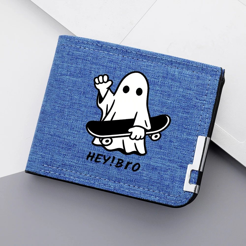 A New Type of Men's Wallet with Cartoon Patterns, Featuring a Metal Frame and Multiple Card Slots, Is a Multi-functional Wallet.