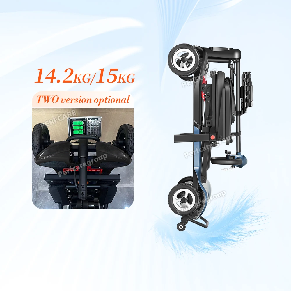 Ultra-Light Magnesium Alloy Mobility Scooter,14kg, Supports 125kg,Dual Removable Batteries For 45km Range, Perfect For Travel