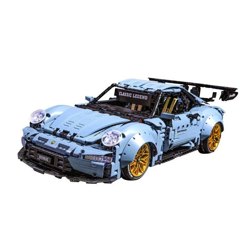 Technical Machinery Group Super Sports Car Low lying 911RSR Assembly Block Home Fashion Collection Model Boys Toy Gift