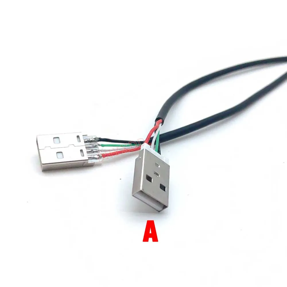 50Pcs USB 2.0 4Pin Horizontal / Vertical Simple Soldered Male Plug-in Board Quick Charging Data USB2.0 Connector