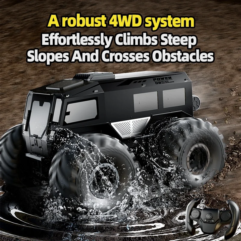 

NEW RC Cars 4WD All Terrain Cross Country Car RC Water Land Amphibious 2.4G Toy Drift Racing Remote Control Car Kids Gift
