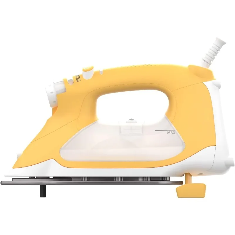 1800W with automatic lift function for garments  sewing  quilting and hand ironing  soleplate steam iron  yellow