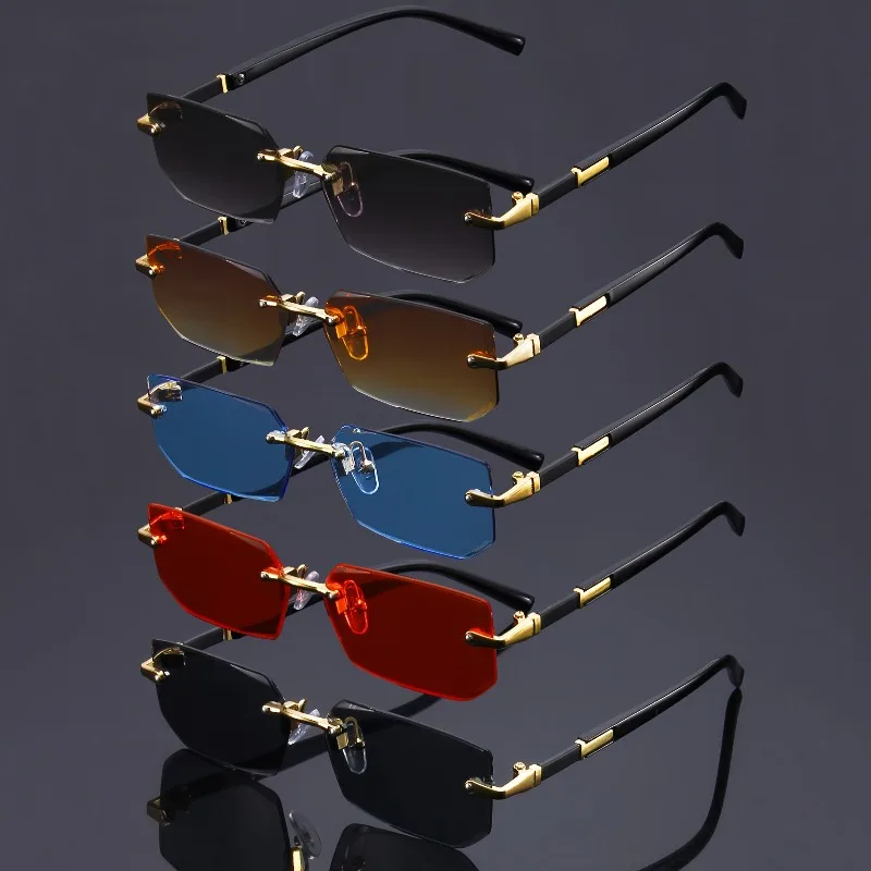 5pcs Retro Black Women's Fashionable Glasses with A High-end Feel and A Gold Stand Men's and Women's Party Decoration Glasses