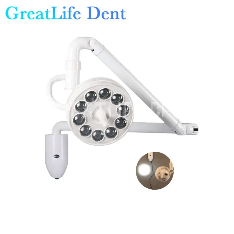 GreatLife Dent 30w 10Leds Cold Light Wall Hanging Medical Examination Shadowless Wall Mount Dental Operation Surgical Light Lamp