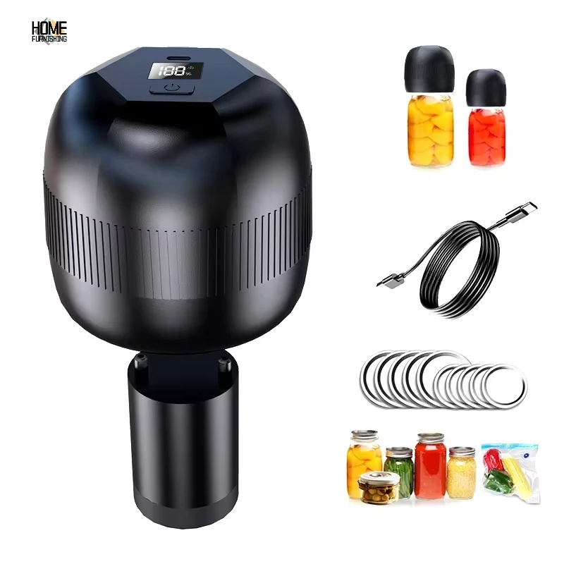 2024 New Electric Mason Jar Recharge Handheld Vacuum Sealer Compatible with Wide Regular Mouth Jars Integration Vacuum Machine