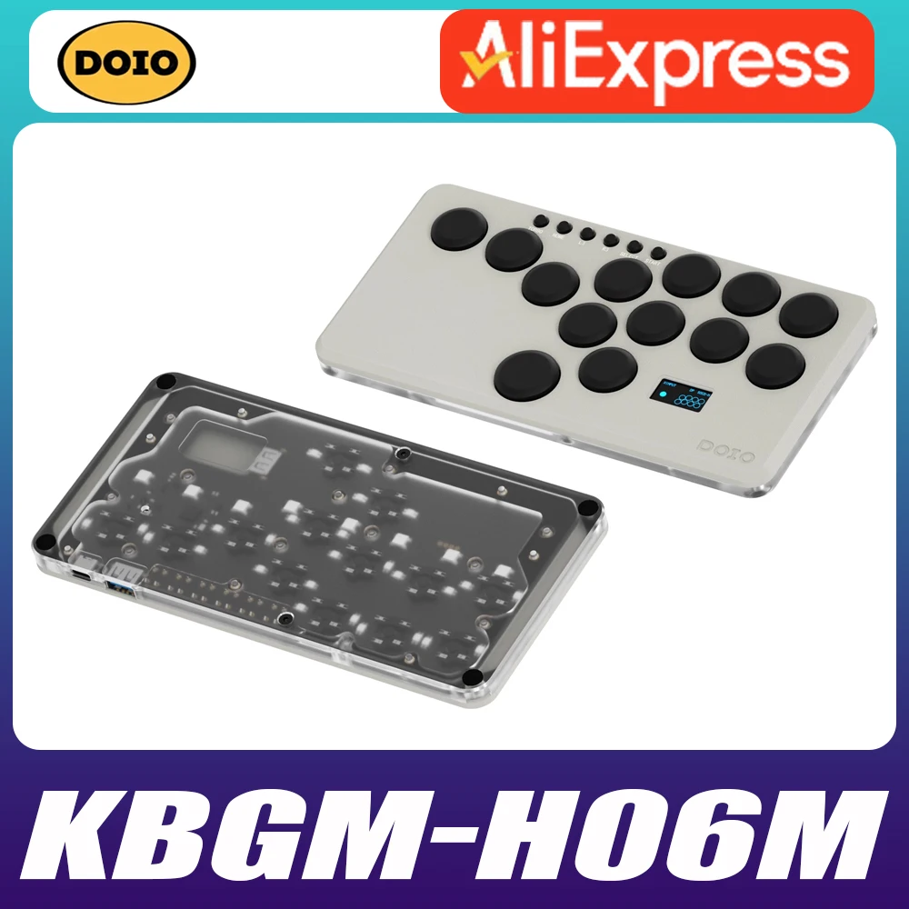 

DOIO KBGM-H06M HITBOX Mini Game Keyboard Wired Aluminium Alloy Gaming Keyboard Hot Swap Custom Support Ps4 Ps5 Switch Gifts