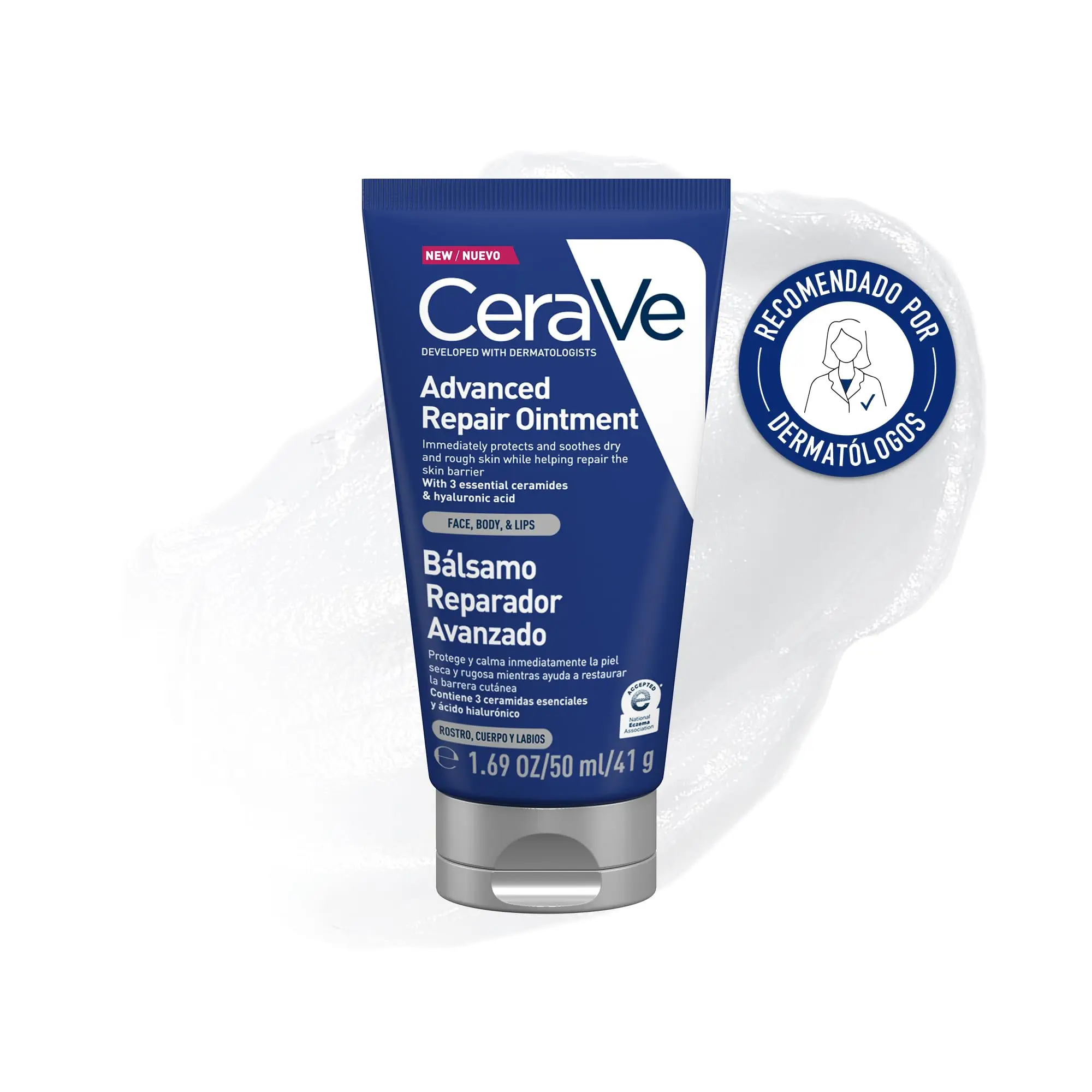 Cerave Bálsamo Reparador Avanzado Para Rostro, Cuerpo y Labios 50ml
