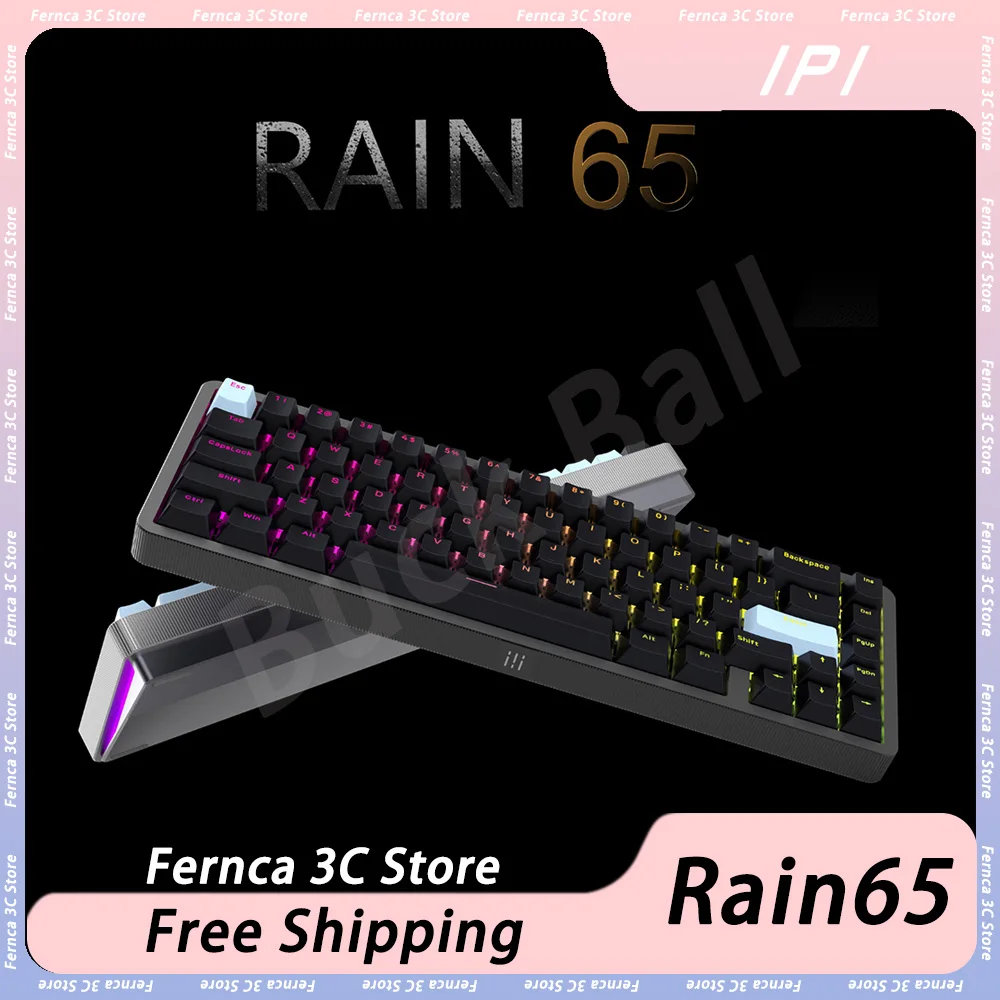 

IPI Rain65 Magnetic Switch Mechanical Keyboard Aluminium Alloy 8000hz Return Rate Gaming Keyboard Three Mode Keyboard Gamer Gift