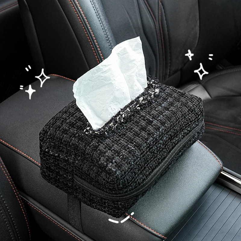 Car tissue box, armrest box, paper-drawing hanging car supplies, napkins, paper-drawing storage on the car, high sense.