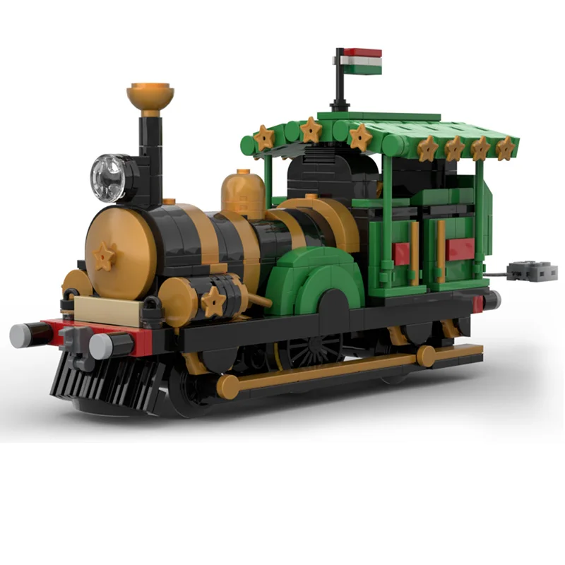 City Car Model MOC Building Bricks Railway Motorized Express Train Modular Technology Children Holiday Gifts Assemble Toys Suit