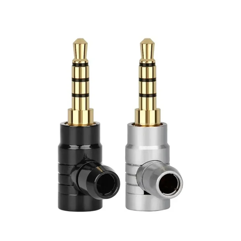 90 Degree 2 3 4 Pole Jack 3.5mm Connector Headphone Plug Conector L Type Gold Plated Copper Consumer Electronics Audio Terminal