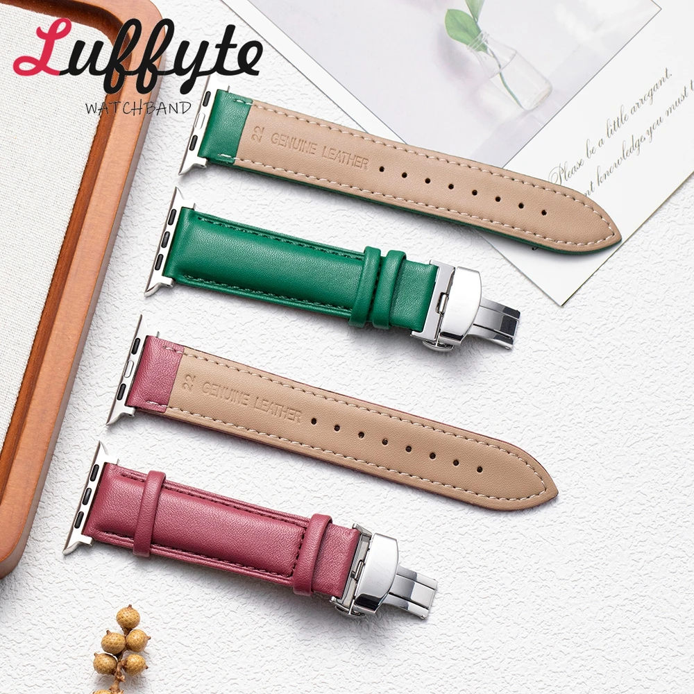 Cinturino in pelle da lavoro per Apple Watch Series 38/44/40/41/42/45/46/49mm Cinturino unisex per cinturino iWatch 1-10 Ultra SE1/2