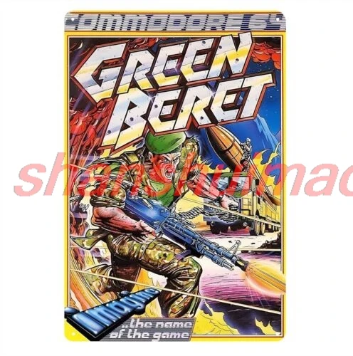 Green Beret Commodore Amiga Retro Video Game Metal Poster Tin Sign 20*30cm