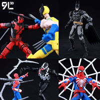 9L3D Printed Deadpool Wolverine Batman Spider-Man Venom Action Figures Dummy13 Lucky13 T13  Anime Model Toys Collectors Gifts​