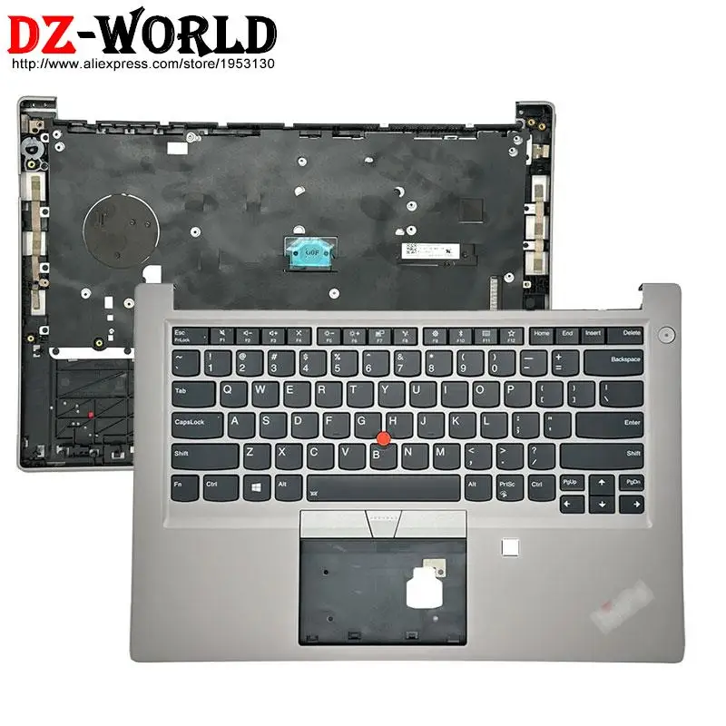 

US English Backlit Keyboard With Shell C Cover Palmrest Upper Case for Lenovo Thinkpad E490s Laptop 02DL886 02DL885 02HM118