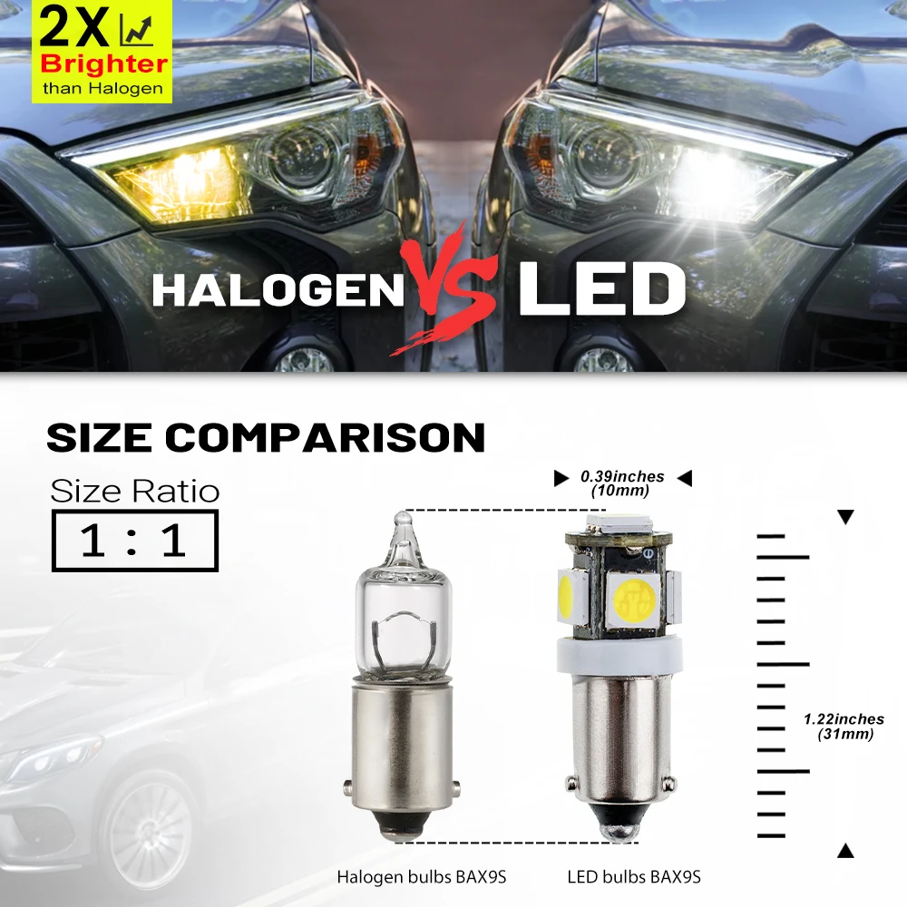 ل 2009-2015 BMW X1 E84 نماذج السقف البانورامية الكهربائية الداخلية الأبيض الخلفي القراءة مصابيح كهربائية BAX9S H6W 64132