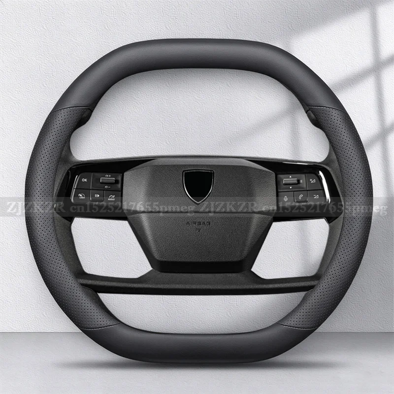 For Peugeot Expert Traveller e-Expert Double D-shape Car Steering Wheel Cover Ultrathin Leather Four Season Interior Accessory