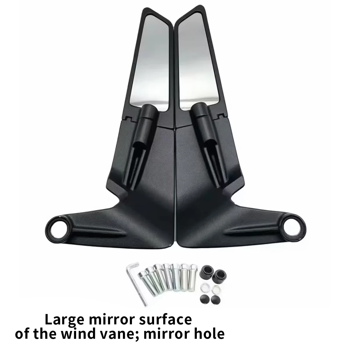 Modified Rotatable Rearview Mirror With Winglet Fit Super Soco TS Street Hunter, Mirror Base Mount Spoiler Mod Accessories