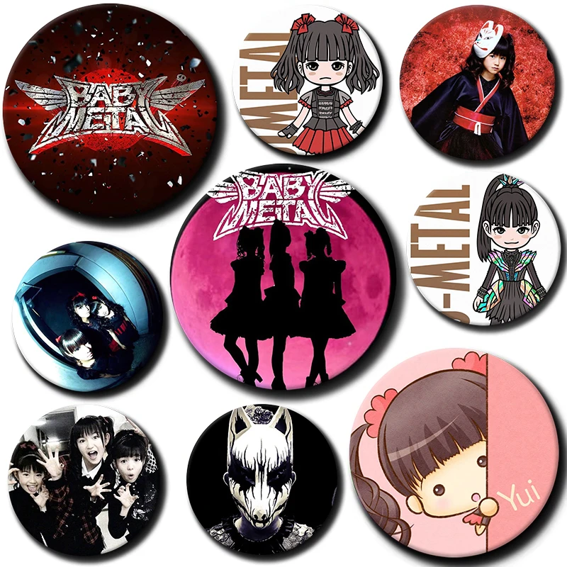 Death Metal Band Aesthetic Soft Button Pin Japan Rock Band Baby Metal Brooches Badge Bag Decor Accessories Fans Collect Gifts - zdjęcie 1
