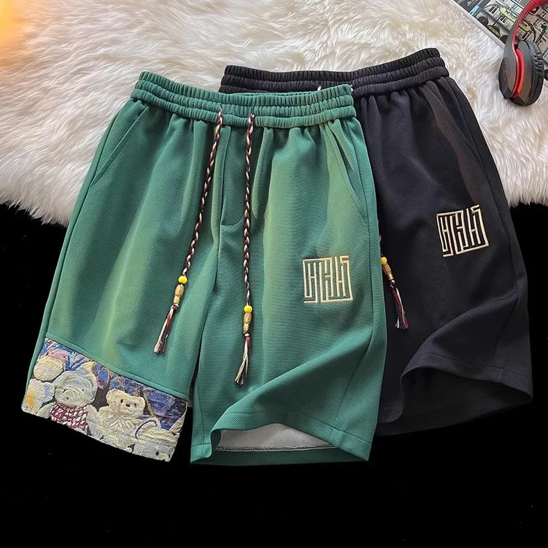 

Casual Loose Thin Summer Beach Men's orts Youth Vitali Five-Quarter Pants Straight Leg Casual Trousers Trendy Sle