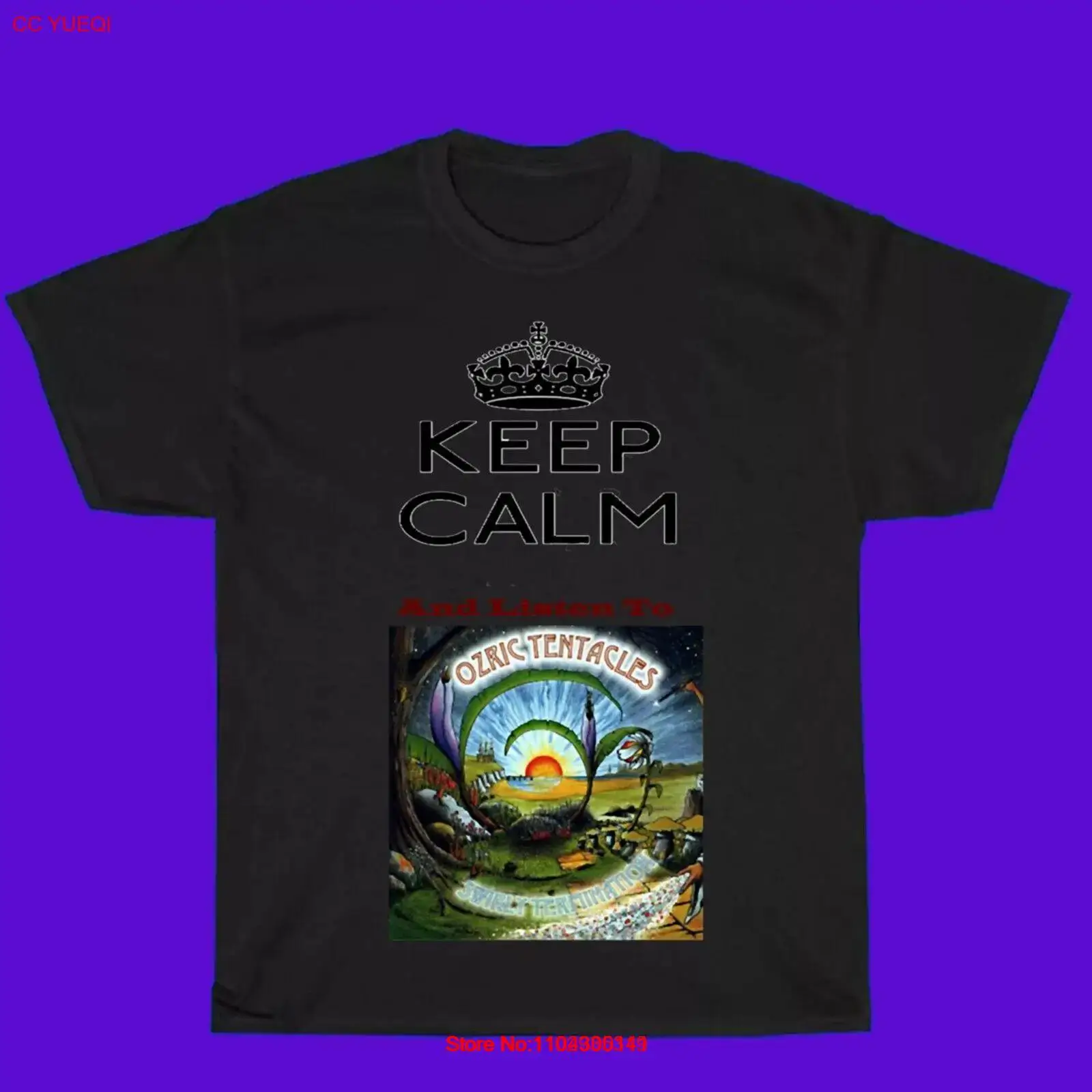 NWT keep calm Ozric Tentacles art graphic T-Shirt Size S-5XL provide a note size