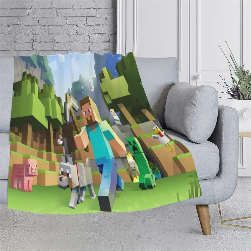 minecraft blanket for kids,Minecraft Cartoon Children Blanket,weighted blanket for children,Bedroom Sleeping,christmas gifts