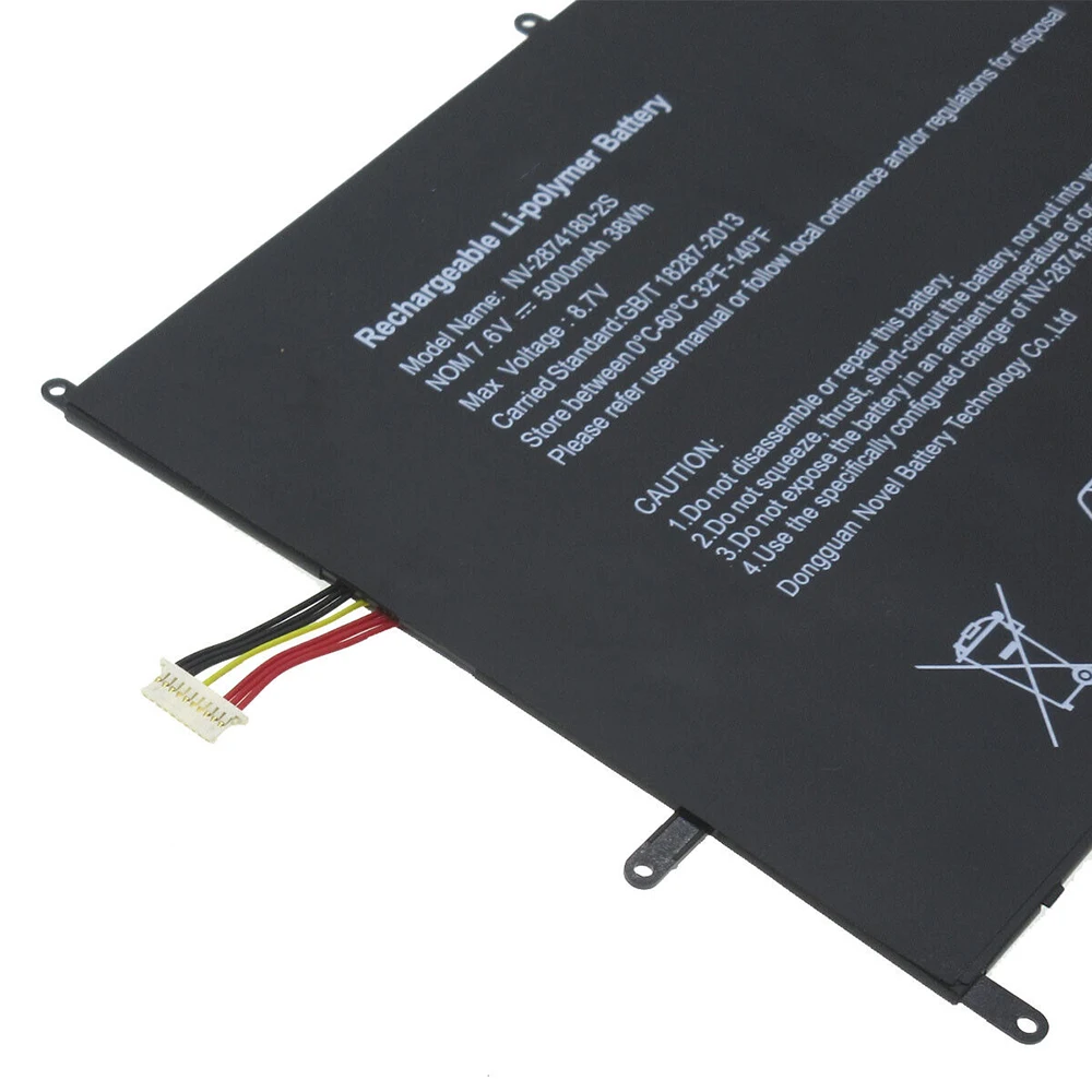 Imagem -03 - Original Genuíno Nv- 2874180 2s 7.6v 38wh Bateria de Laptop para Jumper Ezbook x4 para Trekstor C11 Irbis Nb131 Nb132 Nb133 Novo
