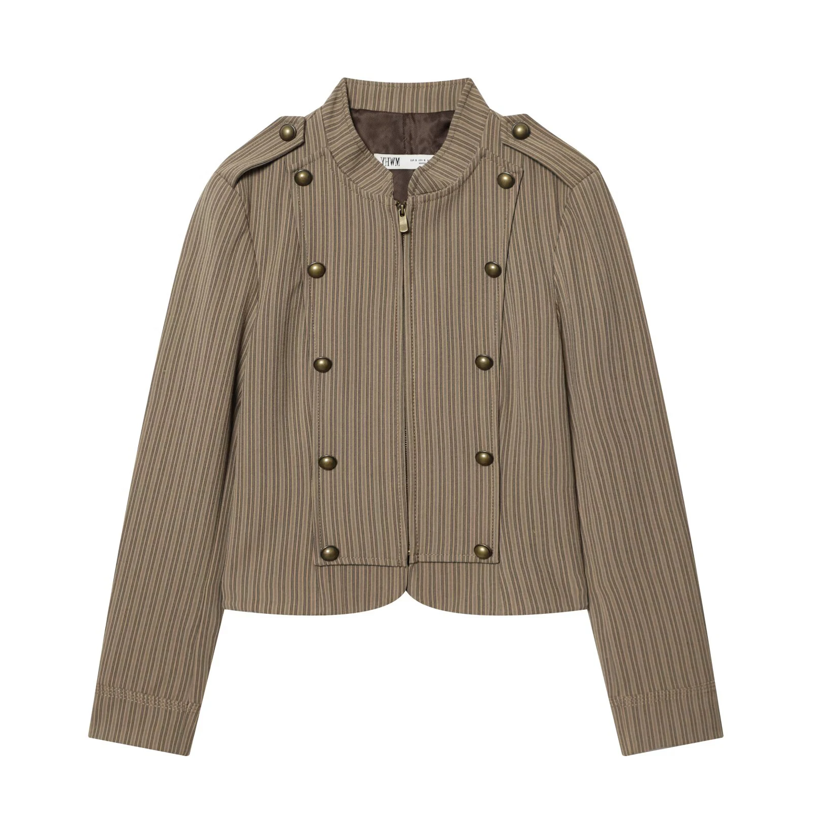 European and American style women's new fashion stripe slim-fit suit jacket and high-waisted pants set
