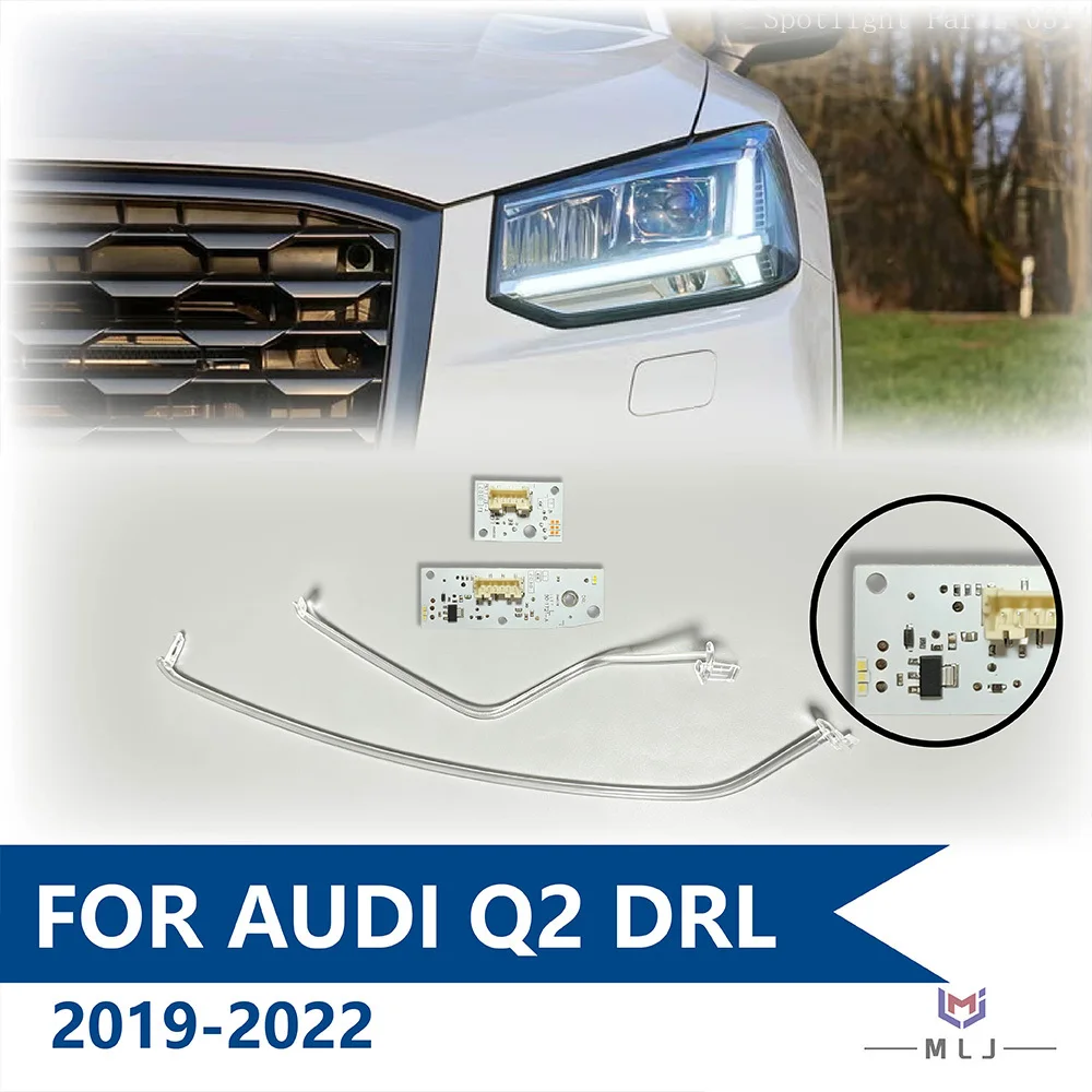 81a998473-81a998474-2019-2022-アウディ-q2-ヘッドライト-led-drl-エンジェルアイ光源チップボードライトガイドストリップカーアクセサリー