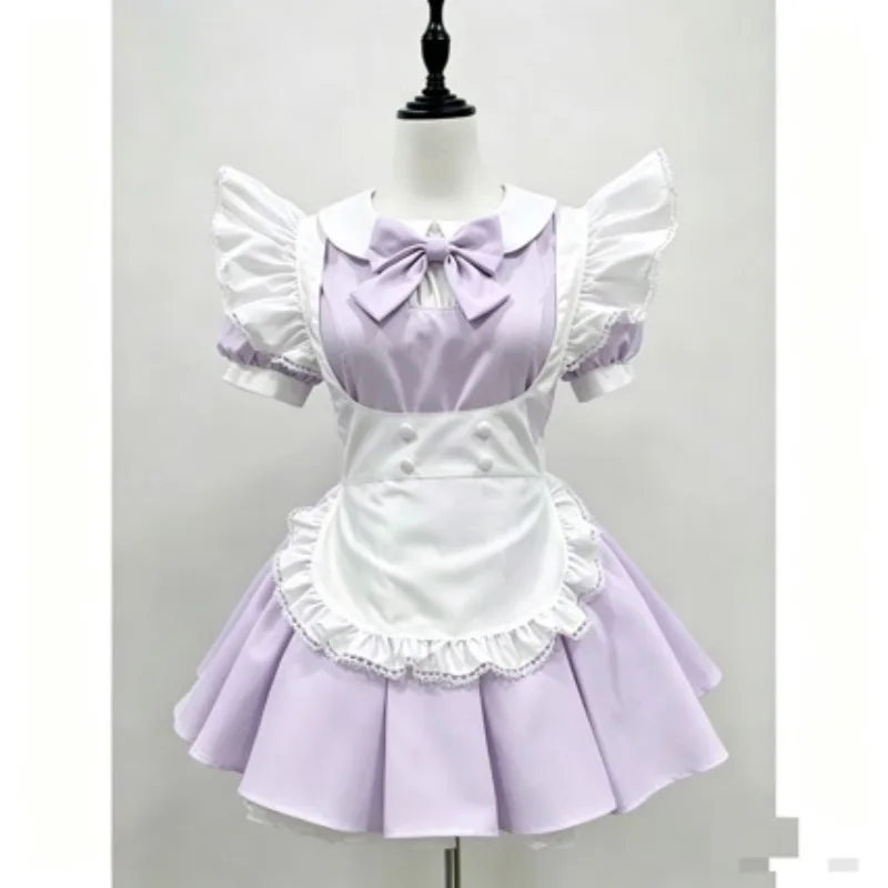 Anime Cute Maid Lolita Cosplay Costume Sweet Dress Outfit Waitress Uniform for Women Girls Comic Con Party Stage Roleplay - view 3