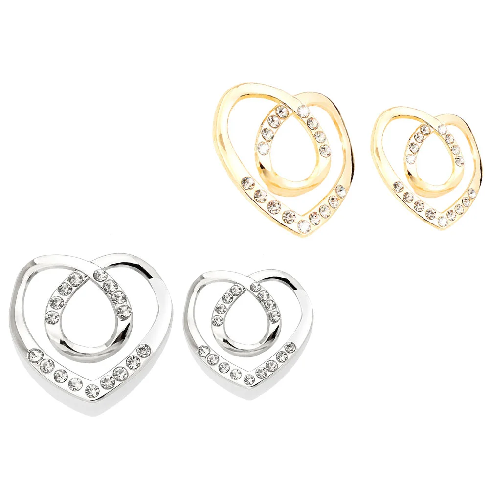 

4 Pcs Top Knotted Women Scarf Clasp Pearl for Button Rhinestone Shawl Clasps Rings Alloy Fastener Women's