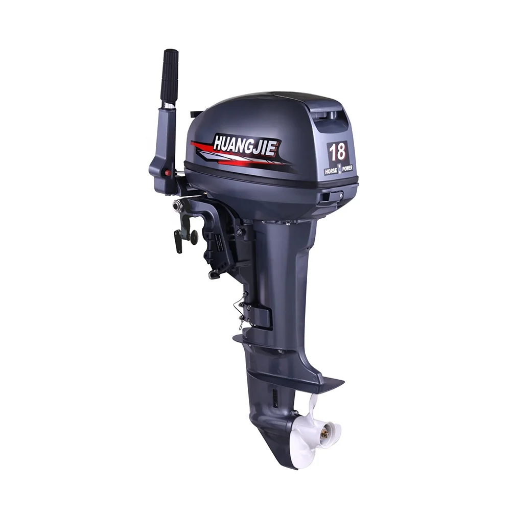 Outboard Motor Huangjie 2 Stroke 18 Water Cooled Outboard Motor Marine Engine for Sale Boats Ships 2Stroke Boat Engines 15