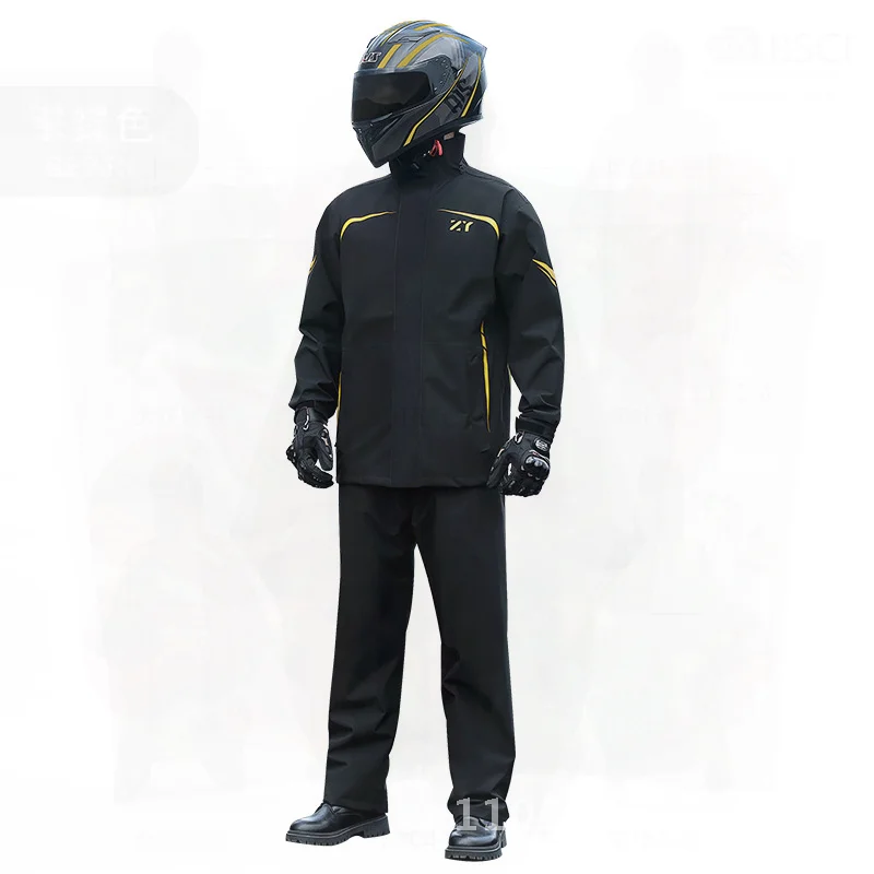 Adult Thickened Lined Raincoat Motorcycle Reflective Cycling Bicycle Labor Protection Full Body Anti-Riot Rain Pants for Men