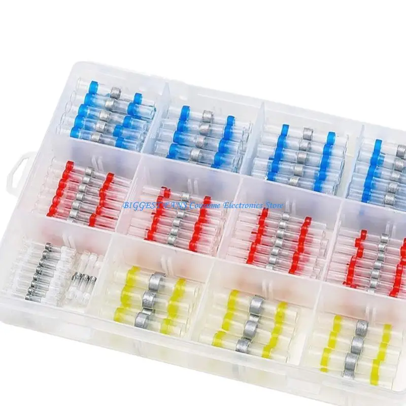 300Pcs Solder Seal Wires Connector Soldering Heat Shrink Butt Connector