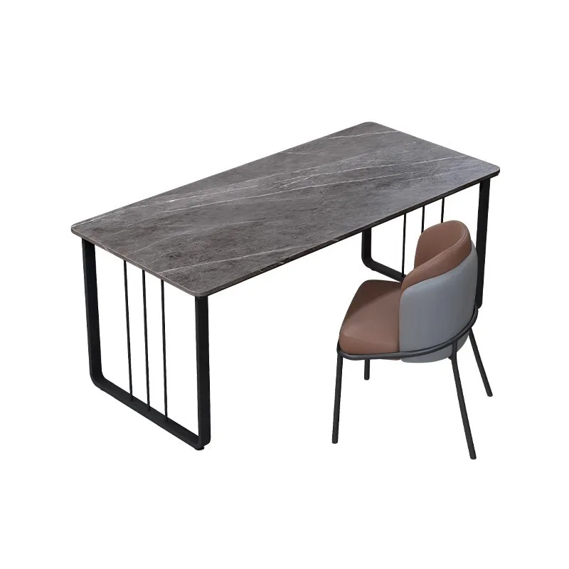 

Nordic rock slab computer desk light luxury home study desk studio staff single office desk and chair combination