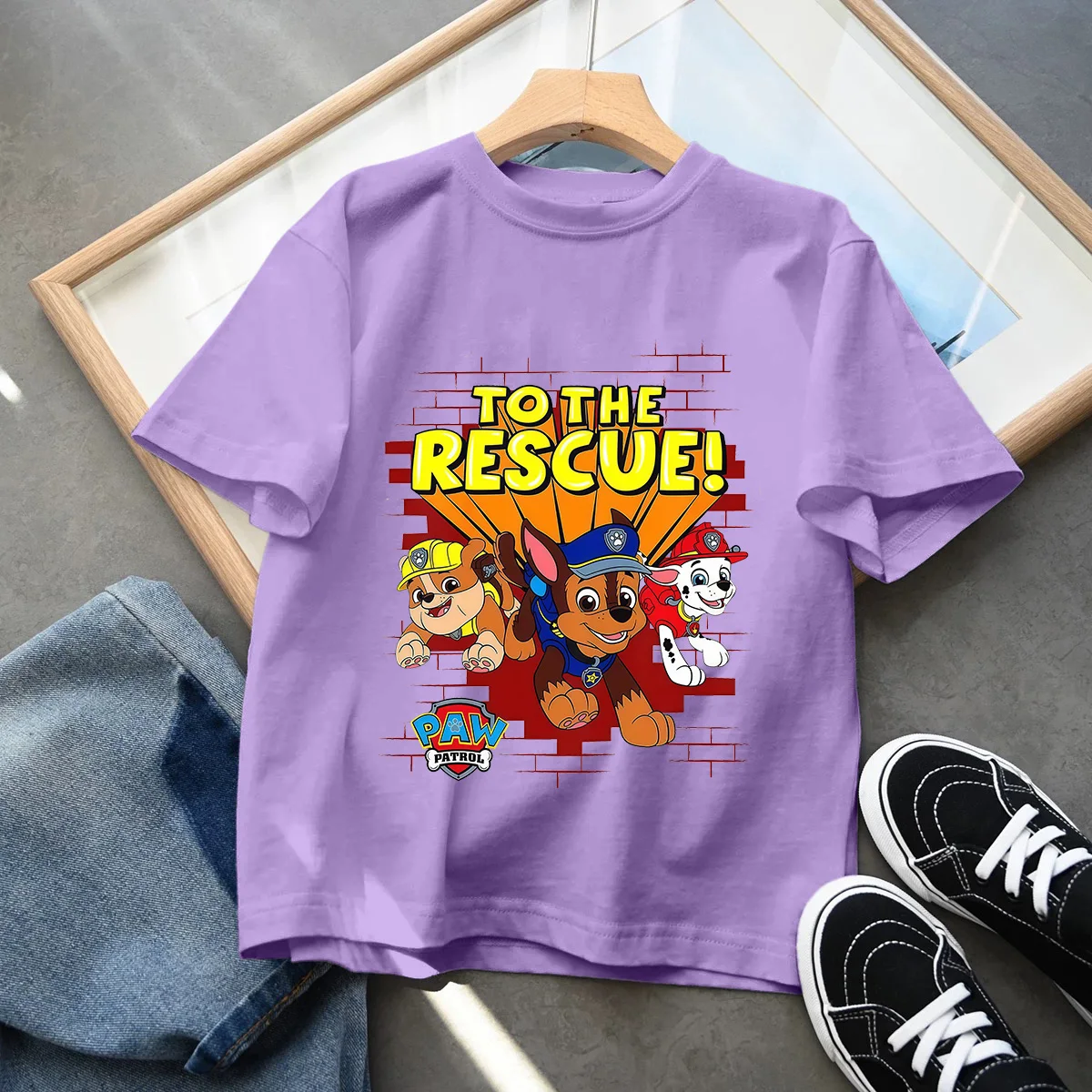 Patrol Paws Cute Kids T-shirt Anime Game Cartoon Cotton Boys