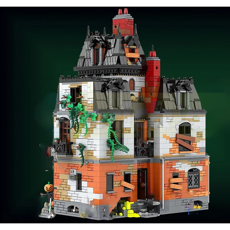 منتج جديد رائع MOC بنة نموذج على الطراز الفيكتوري تكنولوجيا منزل مسكون وحدات لعبة أطفال مجموعة تجميع ذاتية الصنع #3