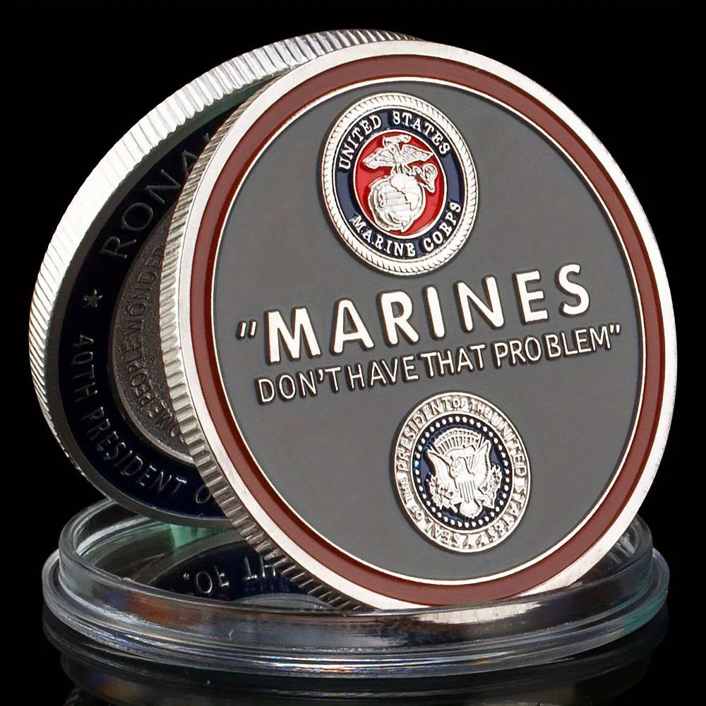 عملة تذكارية مطلية بالذهب ، 33 ، الولايات المتحدة ، رونالد ويلسون ، ريجان ، 1 من من من من الولايات المتحدة