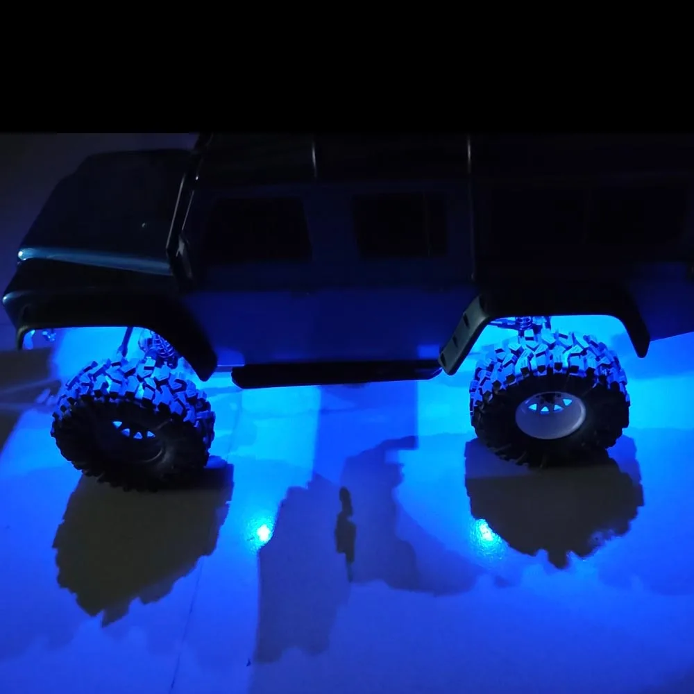 OGRC 1/10 LED 락 라이트 8가지 조명 모드 TRX4 브론코/스포츠/1979 포드/TRX-6 트럭 RC 크롤러 자동차 업그레이드 부품 호환