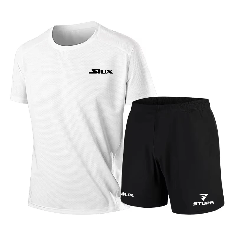 

Summer Fashion Casual Brand Men's Sportswear Breathable Quick-drying Shirt, Shorts, Two-piece Set Of New Tennis Training Clothes
