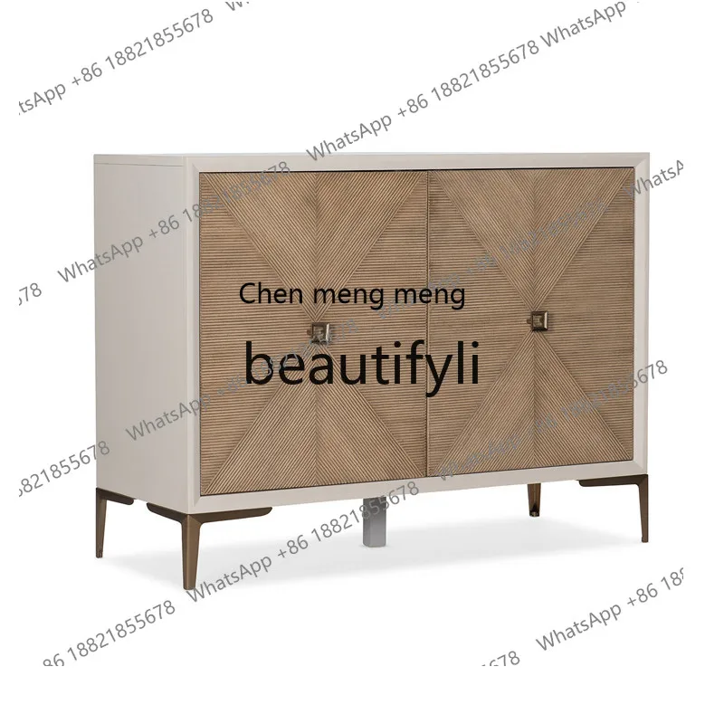 

Light luxury modern simple solid wood porch dining side cabinet living room entrance foyer partition shoe cabinet integrated H
