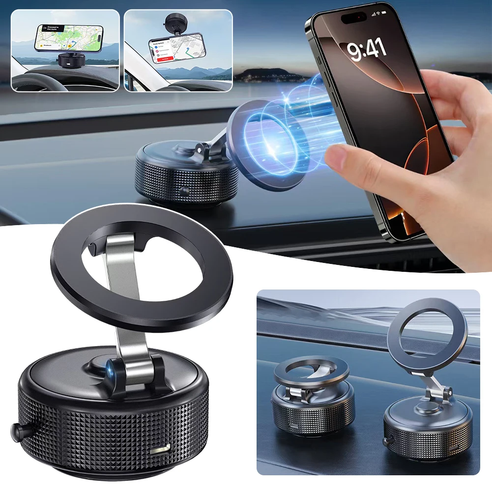 

Vacuum Suction Magnetic Car Phone Holder Multi Function Universal Phone Holder For Home Kitchen